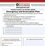 Image result for Emergency Plan Example