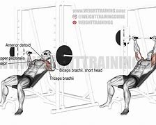 Image result for Incline Smith Machine Bench Press