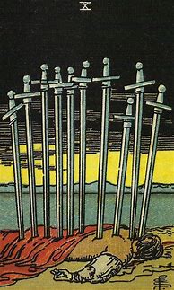 Image result for 10 of Swords Tarot