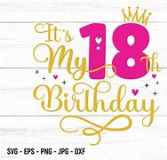 Image result for My 18th Birthday SVG