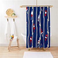Image result for Shower Curtain On Drapery Clips