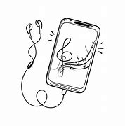 Image result for Phone Music Drawing