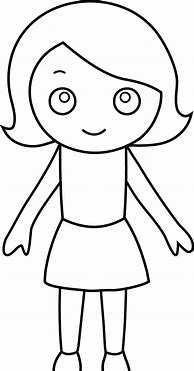 Image result for Little Girl Cartoon Line Art