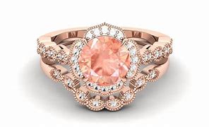 Image result for Peach Rose Gold Morganite Rings