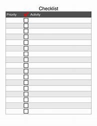 Image result for Simple Checklist Template
