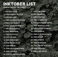 Image result for Inktober Prompts Characters