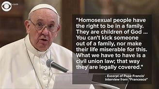 Image result for Pop Francis LGBTQ