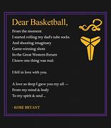 Image result for Dear Basketball Kobe Bryant Poster
