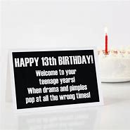 Image result for Funny 13th Birthday Cards
