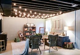 Image result for Unfinished Basement Ideas On a Budget