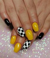 Image result for Nail Art with Green White and Yellow