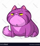 Image result for Fat Purple Cartoon Cat