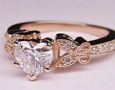 Image result for Rose Gold Tone Pink Crystal Heart Ring