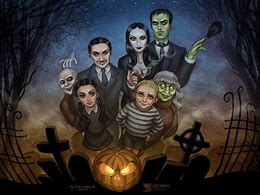 Image result for Addams Family Halloween Cartoon