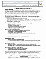 Image result for No Cell Phone Policy Template