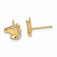 Image result for Gold Unicorn Earrings