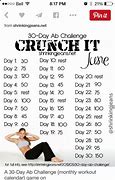 Image result for 30-Day Crunch Challenge Chart