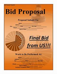 Image result for Bid Proposal Cover Page Template