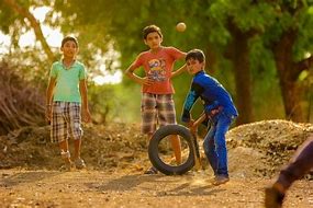 Image result for Indian Kids Playing Cricket