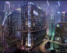 Image result for Futuristic City Concept Art