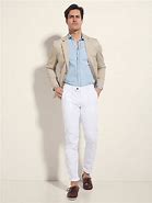 Image result for Combinacion Pantalon Blanco Hombre