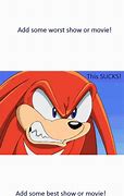 Image result for Knuckles Sings Meme