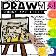 Image result for Johnny Appleseed Directed Drawing