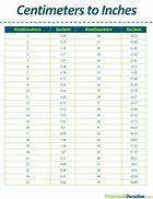 Image result for In to Cm Conversion Chart Printable