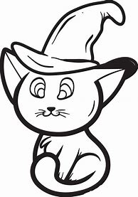 Image result for Halloween Kitty Coloring Page