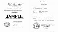 Image result for Certificate of Good Standing Sample