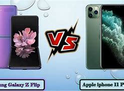 Image result for Z Flip vs iPhone 11