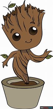 Image result for Baby Groot Character Drawing