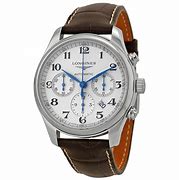 Image result for Longines Master Collection Silver and Black Metal