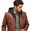 Image result for Brown Leather Jacket with Hoodie
