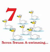 Image result for 7 Swans a Swimming Free Clip Art