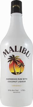 Image result for Malibu Coconut Rum Label