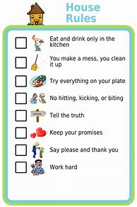 Image result for Kids House Rules Printable
