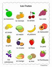 Image result for Fruit En Espagnol