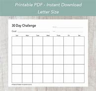 Image result for 30-Day Challenge Calendar Word Template