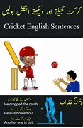 Image result for Make Sentences with Words Cricket