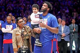 Image result for Joel Embiid Wife and Son