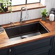 Image result for Kitchens with Black Sinks