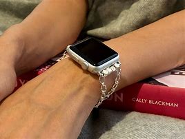 Image result for Silver Apple Watch Bands Women
