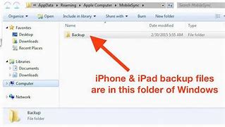 Image result for Location of iPhone Backup On PC
