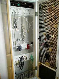 Image result for Jewelry Organizer Inside Cupboard DIY