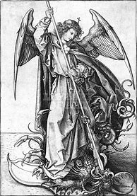 Image result for Who Painted 1896 Painting of Saint Michael Killing Dragon in France