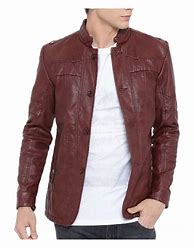 Image result for Burgundy Faux Leather Jacket