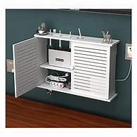 Image result for White Wooden Box for Router and Cables