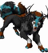 Image result for Rainbow Wolf Furry with Antlers