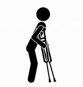 Image result for Walking with Crutches Clip Art